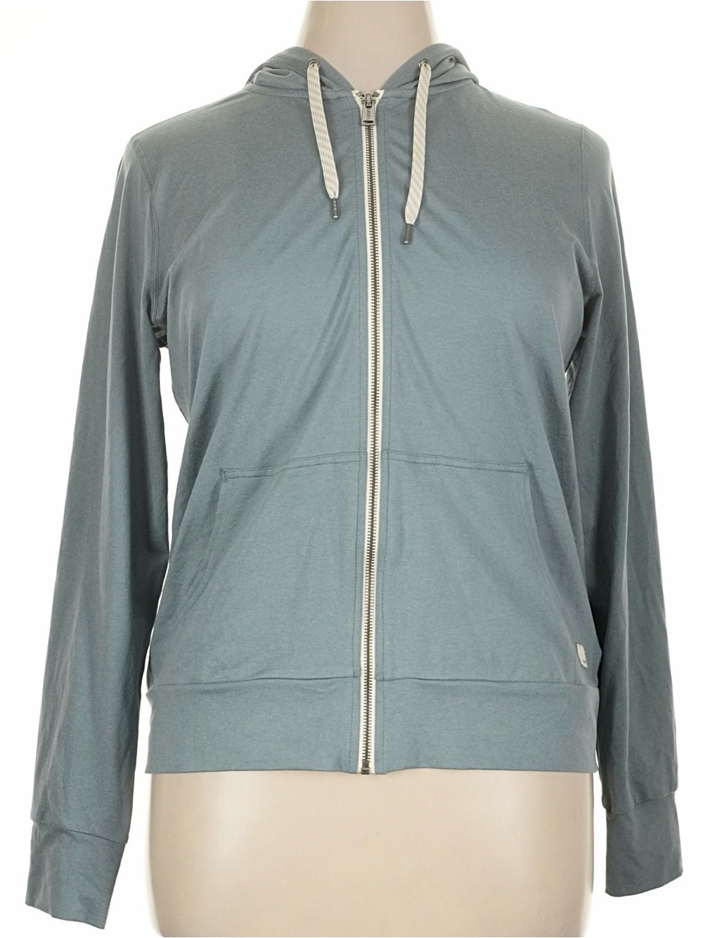 Vuori Halo Performance ZipUp Hoodie 2.0 Pale Blue Shade Sea Glass Heather Small